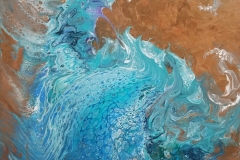 Wave on Copper 16"x20" Acrylic on Canvas Gallery Wrapped