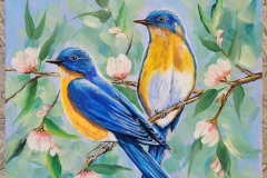 Pair of Blue Birds 12"X12"