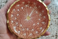 Rose Gold Terra Dandelion Trinket Resin Bowl