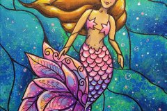 Mermaid 9X12 Acrylic on Canvas