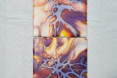 Set of 2 Tiles A Coasters  (4" each)