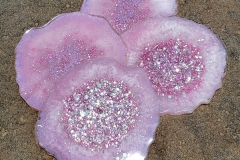 Pink Kunzite Set of 4 Resin Coasters