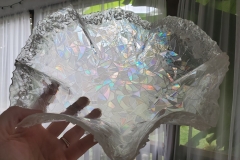 10" Plus Holographic & Crystals Resin Free Form Bowl