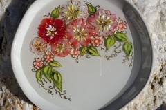 7" Ceramic & Resin Flower Pool...  Sealed