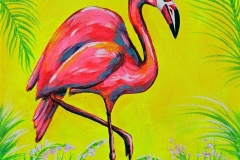 Flamingo 9X12 Acrylic on Canvas