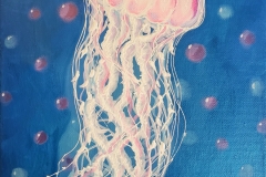 Jellyfish 9X12 Acrylic on Canvas