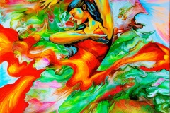 Praise Dancer18X24 Acrylic on Canvas Collab with Pizazz Studios