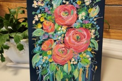 RedFlowersNavy9X12SandraLett