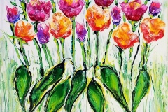 ABSTRACT-FLOWER-POWER-20X20 Acrylic on Canvas