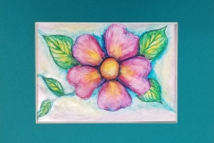 Floral Water Color with Mat 8X10