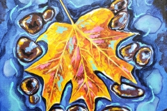 Fall Leaf 8X10 Acrylic on Canvs