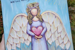 Heart Angel 12X12 on Gallery Wrapped Canvas
