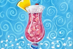 Singapore Sling 16"X20" Acrylic on Canvas