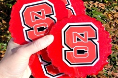 Set of 4 Resin Coasters Heat Resistant & Reversible NC State Wolfpack