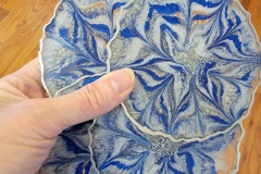 Set of 4 Blue & white Shimmer Resin Coasters